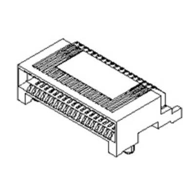 Molex 75586-0007 Female header, inbouw (standaard) Inhoud: 1 stuk(s) Tape on Full reel