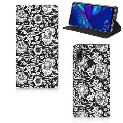 Huawei P Smart (2019) Smart Cover Black Flowers Huawei P Smart (2019) Smart Cover Black Flowers