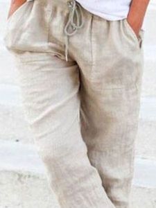 Solid Bamboo Casual Pants