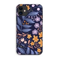 Flowers with blue leaves: iPhone 11 Tough Case