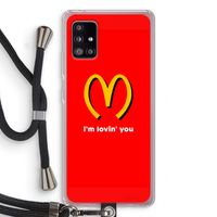 I'm lovin' you: Samsung Galaxy A51 5G Transparant Hoesje met koord