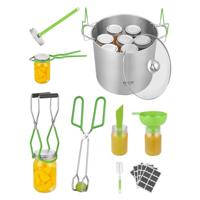 VEVOR 9-delige inmaakset, roestvrijstalen waterbadinmaakaccessoires voor beginners