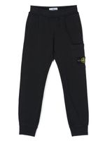 Stone Island Junior pantalon de jogging à patch logo - Bleu - thumbnail