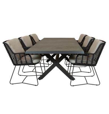 Qopps Bilby tuintafel met 4SO Fabrice dining tuinstoel Qopps Bilby tuintafel met 4SO Fabrice dining tuinstoel