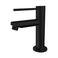 Best Design Toiletkraan Nero-Ribera Uitloop Recht 14 cm 1-hendel Mat Zwart - thumbnail