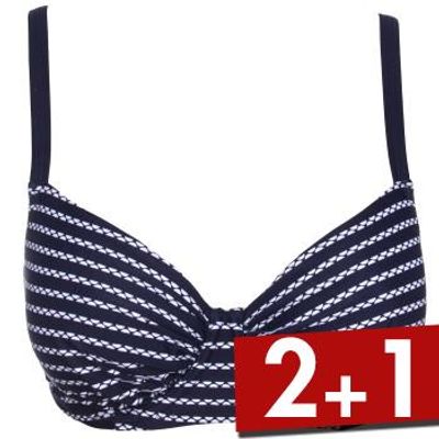 Damella Navy Stripe Bikini Underwire Bra * Actie *