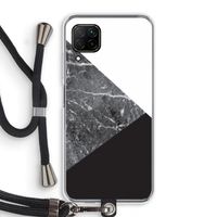 Combinatie marmer: Huawei P40 Lite Transparant Hoesje met koord