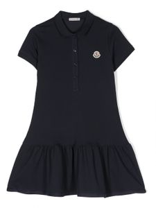 Moncler Enfant robe-polo à patch logo poitrine - Bleu