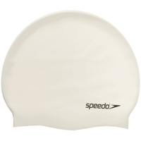 Speedo platte siliconen badmuts wit p12
