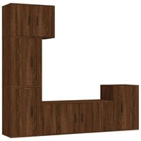 The Living Store TV-meubelset - Classic Oak - 57 x 34.5 x 40 cm / 100 x 34.5 x 40 cm / 40 x 34.5 x 60 cm