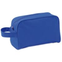 Toilettas/make-up tas met handvat - blauw - 21 x 14 x 10 cm - kind/volwassenen - Reis