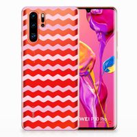 Huawei P30 Pro TPU bumper Waves Roze - thumbnail