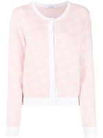 Rokh cardigan boutonné à motif monogrammé - Rose