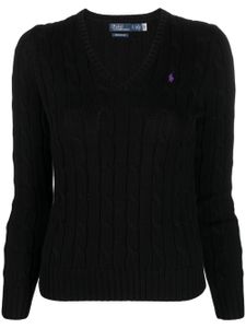 Polo Ralph Lauren pull Kimberly en maille torsadée - Noir