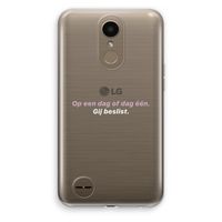 gij beslist: LG K10 (2017) Transparant Hoesje