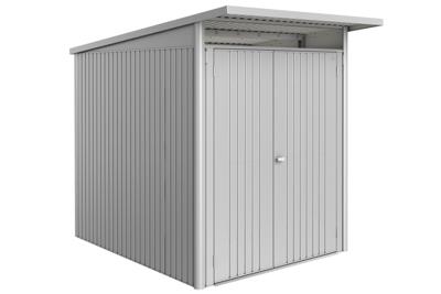 Metalen berging AvantGarde ECO A2 180x260x218 cm met dubbele deur- Lessenaarsdak- Metaal- Biohort