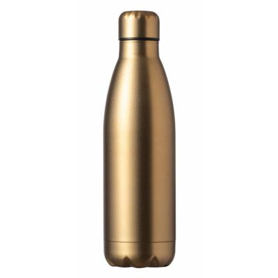 Waterfles / drinkfles met schroefdop - mat goud - 790 ml - RVS metaal