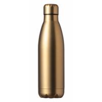 Waterfles / drinkfles met schroefdop - mat goud - 790 ml - RVS metaal Waterfles / drinkfles met schroefdop - mat goud - 790 ml - RVS metaal