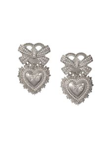 Dolce & Gabbana boucles d'oreilles Devotion en or blanc 18ct ornées de diamants - Argent