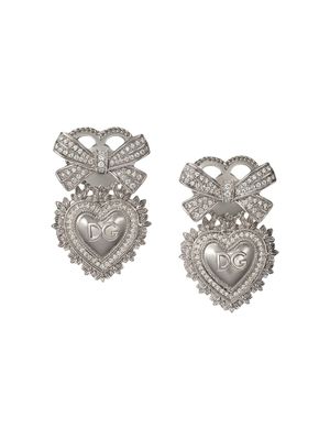 Dolce & Gabbana boucles d'oreilles en or blanc 18ct à diamants Devotion - Argent