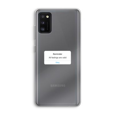 Reminder: Samsung Galaxy A41 Transparant Hoesje
