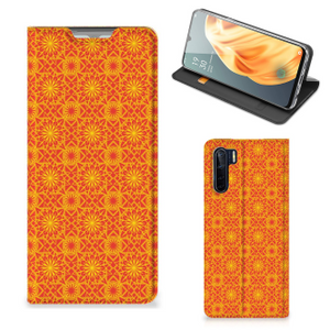 OPPO Reno3 | A91 Hoesje met Magneet Batik Oranje