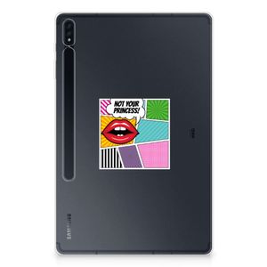 Samsung Galaxy Tab S7 Plus | S8 Plus Leuke Siliconen Hoes Popart Princess