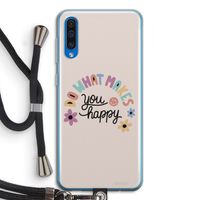 Happy days: Samsung Galaxy A50 Transparant Hoesje met koord