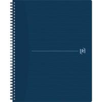 Oxford Origin spiraalschrift, ft A4+, 140 bladzijden, geruit 5 mm, blauw