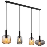 Globo HanglampValletta met gekleurd glas 4-lichts - 15719-4