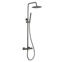Opbouw Regendouche BWS Gunmetal 25 cm Hoofddouche Cemal Thermostatisch