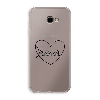 Friends heart black: Samsung Galaxy J4 Plus Transparant Hoesje