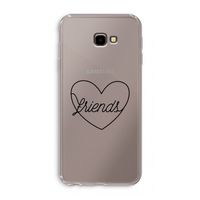 Friends heart black: Samsung Galaxy J4 Plus Transparant Hoesje