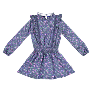 Vinrose Meisjes jurk - Dress blauw