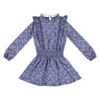 Vinrose Meisjes jurk - Dress blauw - thumbnail