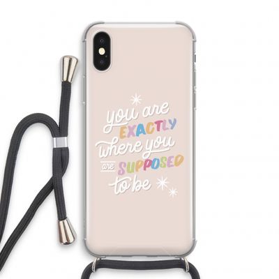 Right Place: iPhone XS Transparant Hoesje met koord
