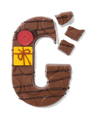 051 Handgedecoreerde Chocoladeletter Melk G 180g