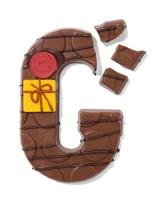 051 Handgedecoreerde Chocoladeletter Melk G 180g
