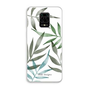 Tropical watercolor leaves: Xiaomi Redmi Note 10 Lite Transparant Hoesje