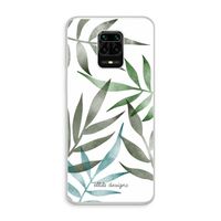 Tropical watercolor leaves: Xiaomi Redmi Note 10 Lite Transparant Hoesje
