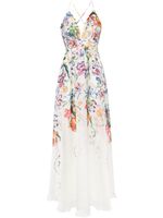 Marchesa Notte robe longue à fleurs - Blanc - thumbnail