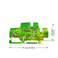 WAGO 870-537 Aardklem 2-etages 5 mm Spanveer Toewijzing: Terre Groen, Geel 50 stuk(s)