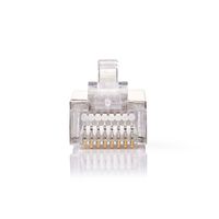 Nedis RJ45-Connector | Male | Stranded STP CAT5 | Recht | Verguld | 10 Stuks | PVC | Transparant | Doos - CCGB89303ME - thumbnail