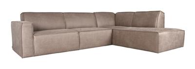 LABEL51 Loungebank 'Kay' Rechts, Micro Suede, kleur Taupe