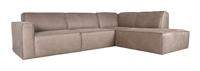 LABEL51 Loungebank 'Kay' Rechts, Micro Suede, kleur Taupe
