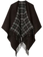 Burberry cape réversible en laine - Marron