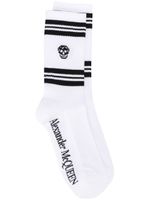 Alexander McQueen chaussettes à design nervuré - Blanc - thumbnail