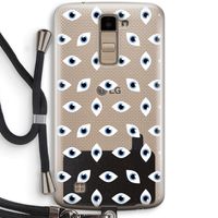 Eyes pattern: LG K10 (2016) Transparant Hoesje met koord