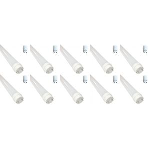 LED TL Buis T8 met Starter 10 Pack - 120cm 16W - Natuurlijk Wit 4200K