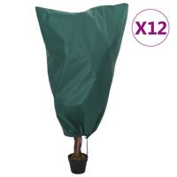 Plantenhoezen met trekkoord 12 st 70 g/m² 0,8x1,2 m